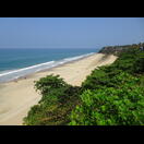 Der Strand unterhalb des Cliffs von Varkala Beach, Blick nach Norden